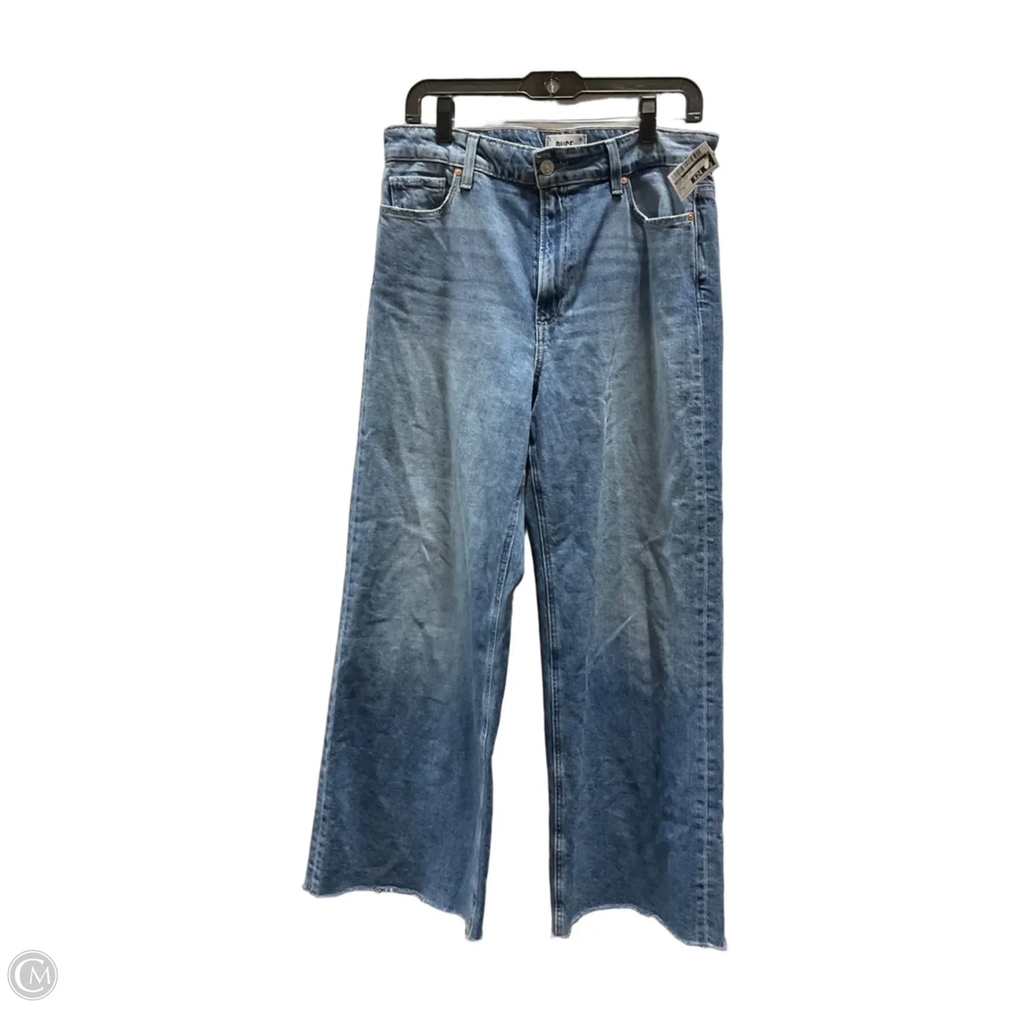 Jeans Wide Leg By Paige In Blue Denim, Size: 8