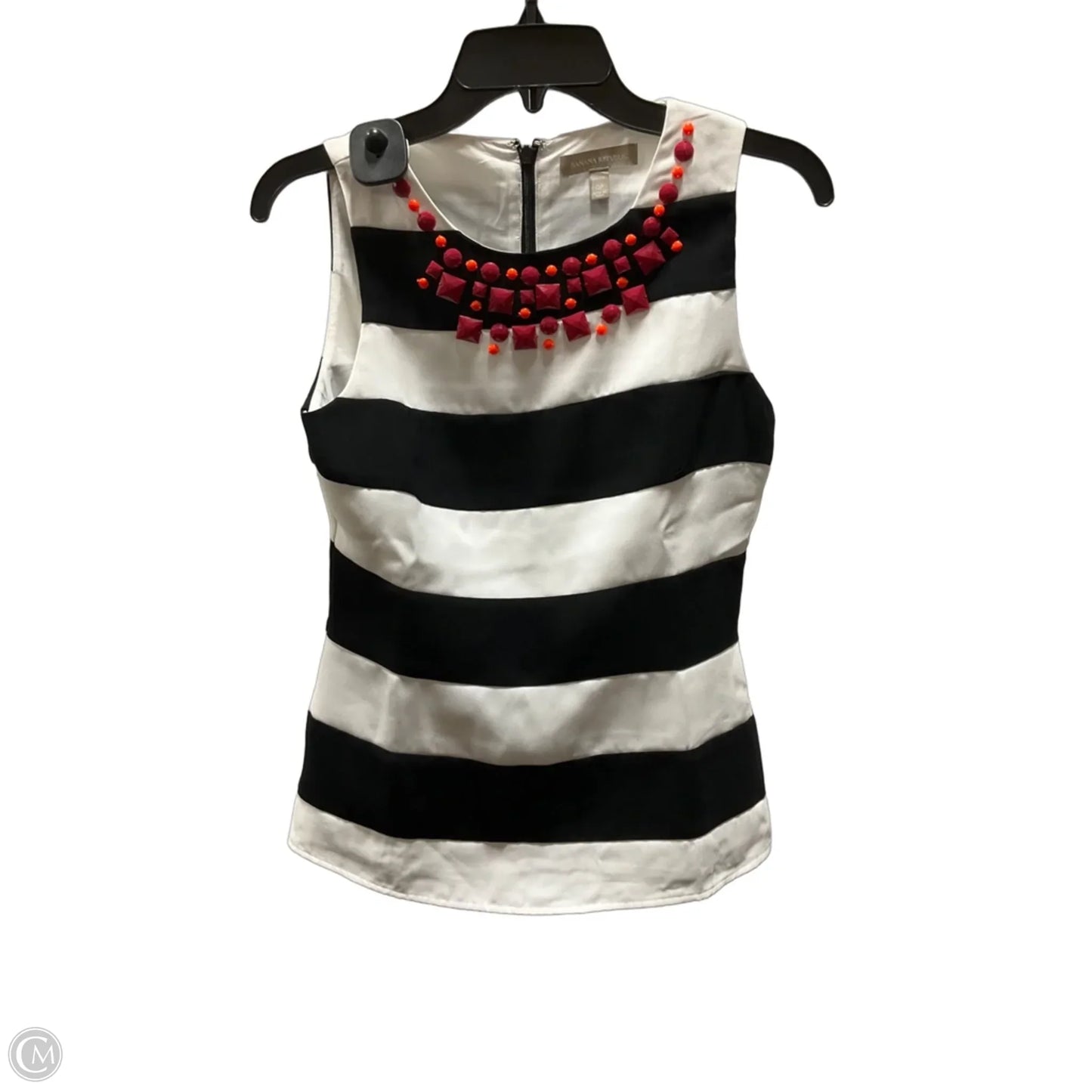 Top Sleeveless By Banana Republic In Striped Pattern, Size: 0p