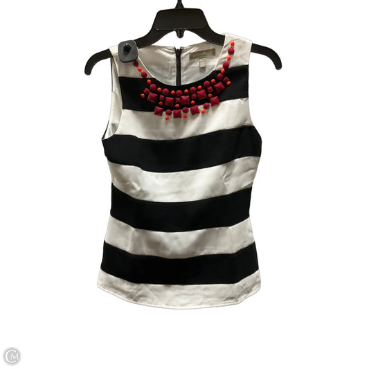 Top Sleeveless By Banana Republic In Striped Pattern, Size: 0p