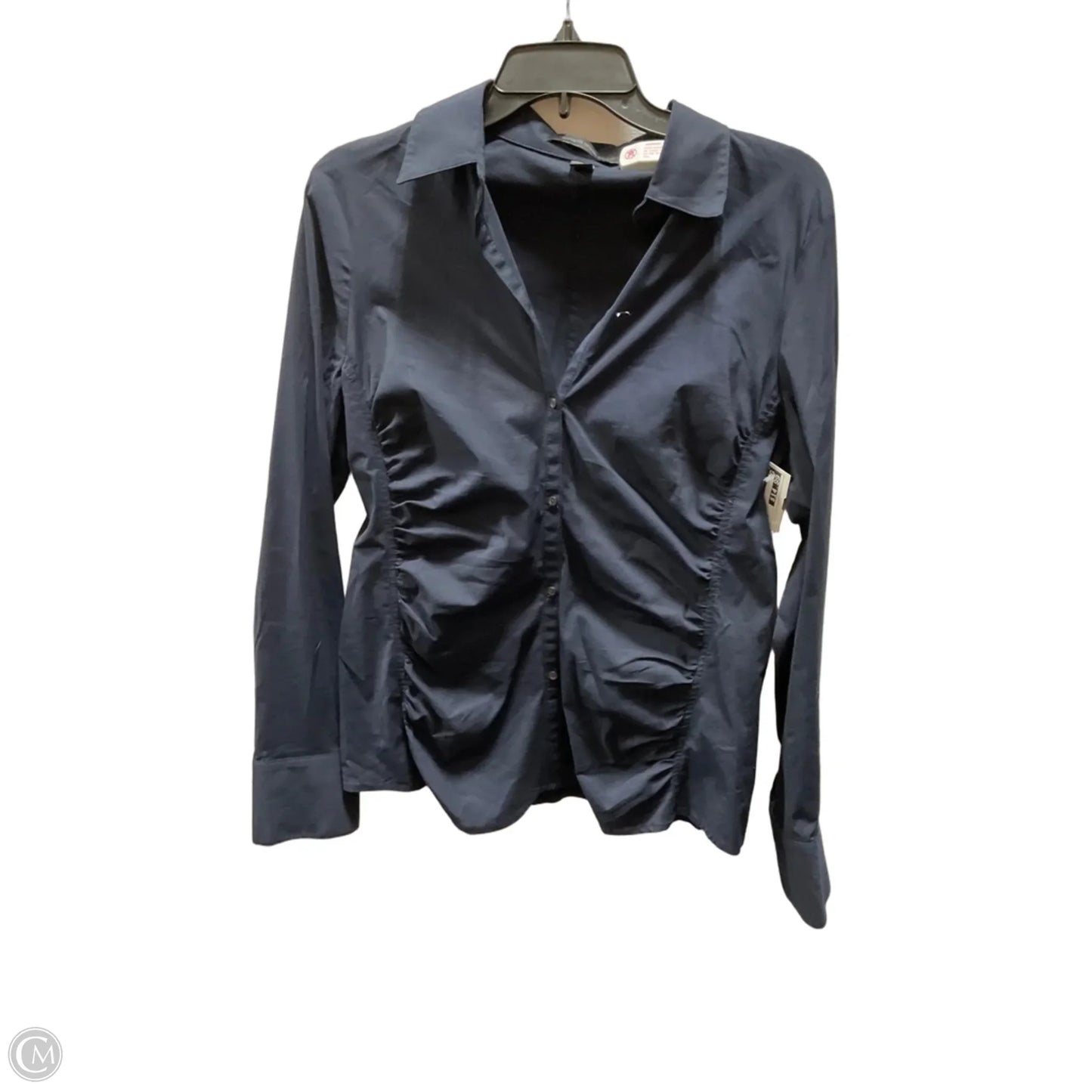 Blouse Long Sleeve By Express In Navy, Size: L