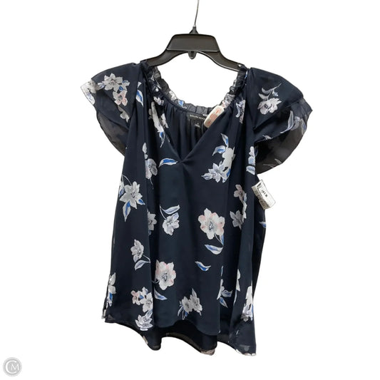 Top Short Sleeve By Banana Republic In Navy, Size: S