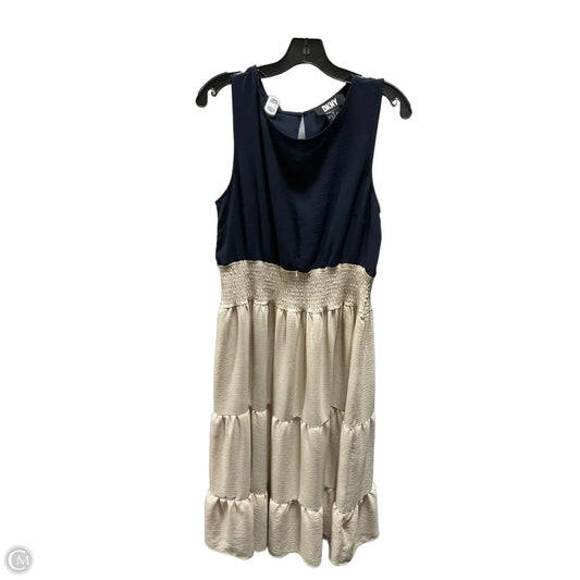 Dress Casual Midi By Dkny In Navy, Size: L