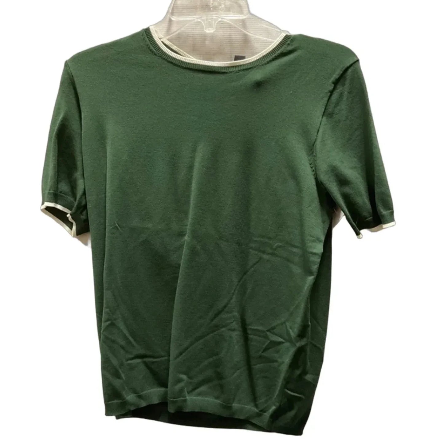 Top Short Sleeve By Ann Taylor In Green, Size: L