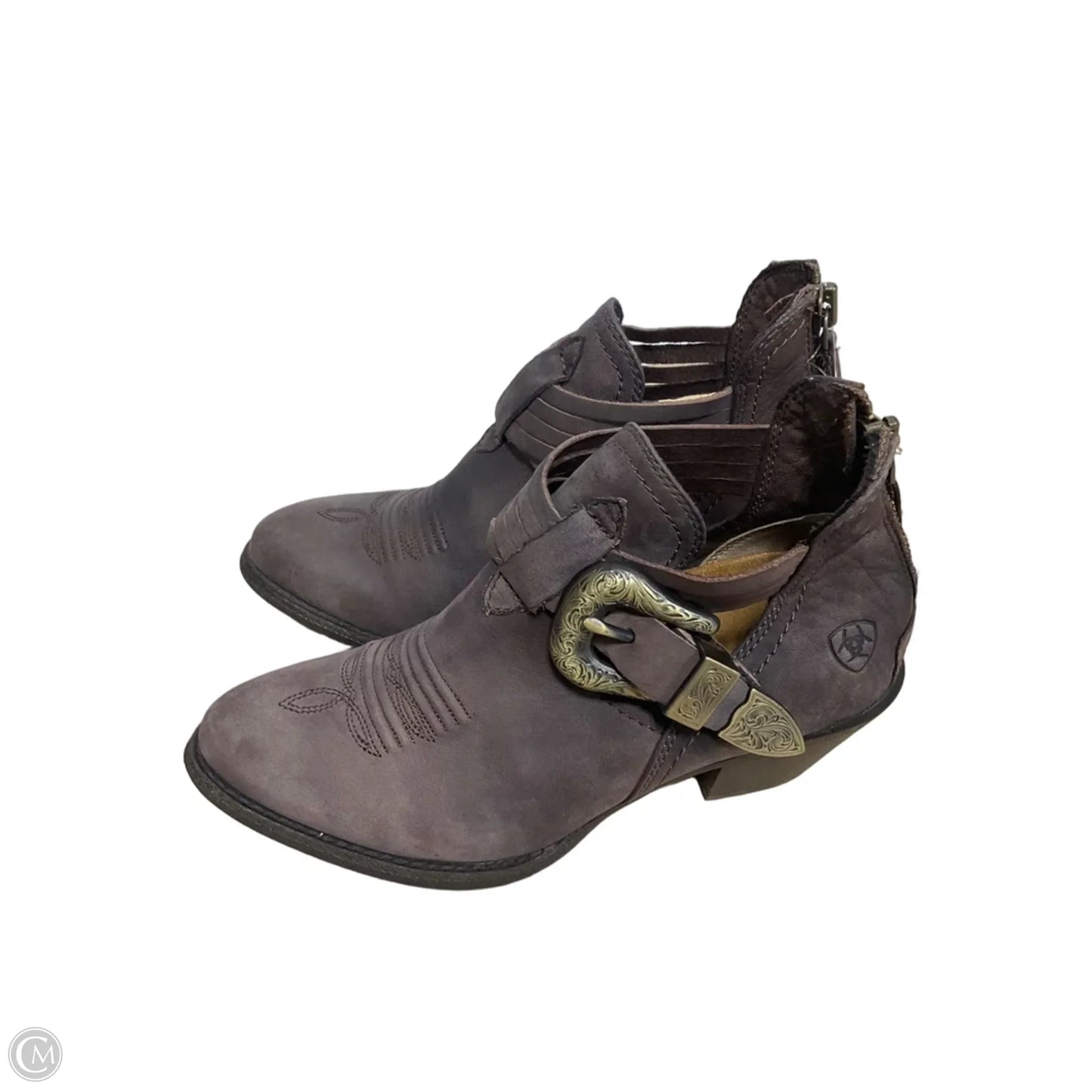 Boots Ankle Heels By Ariat In Mauve, Size: 6