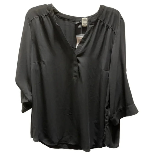 Top 3/4 Sleeve By Torrid In Black, Size: 2x