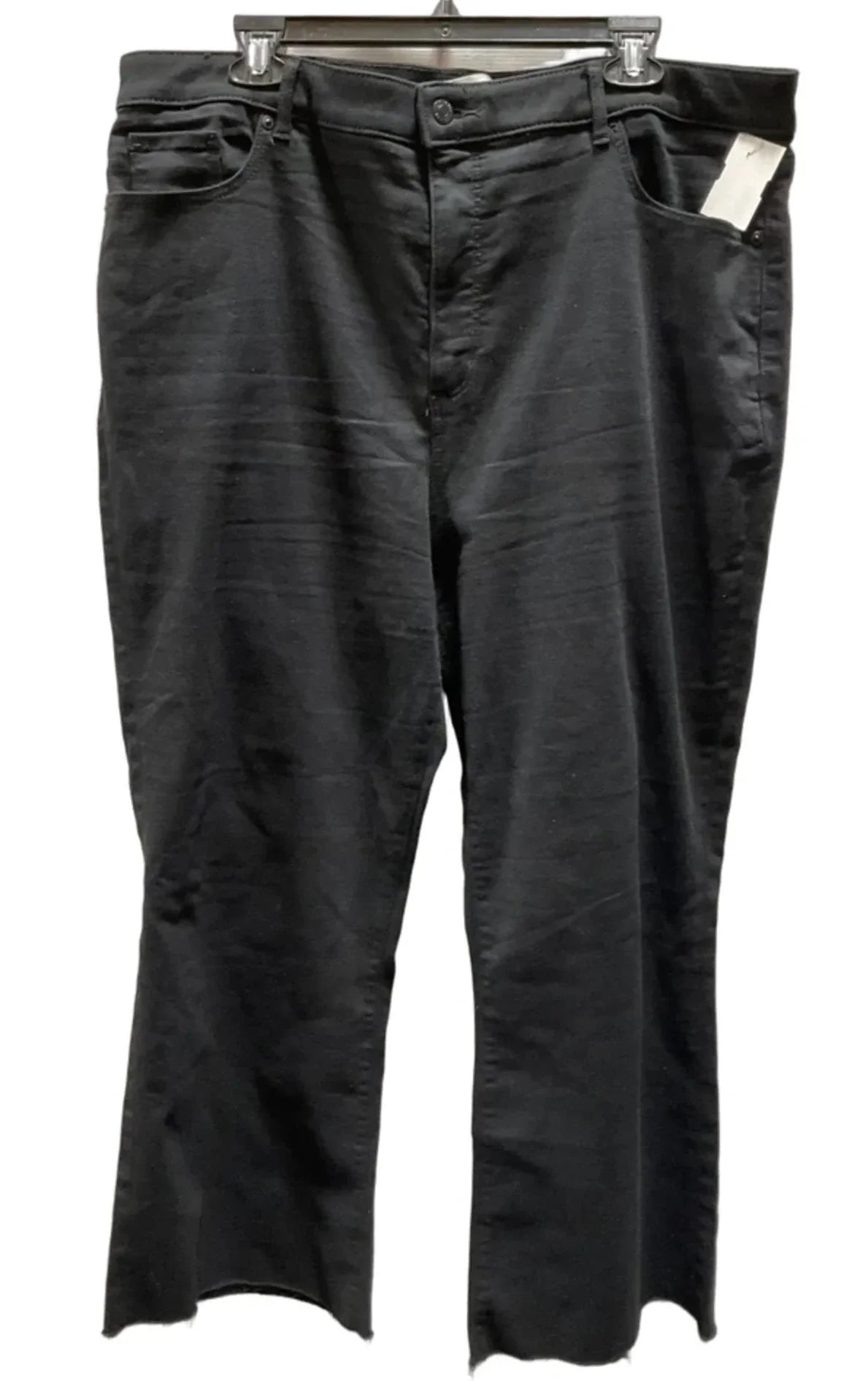 Jeans Wide Leg By Loft In Black, Size: 18