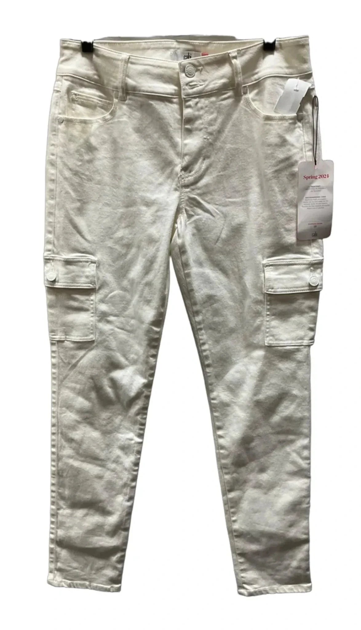 Jeans Straight By Cabi In Cream, Size: 8