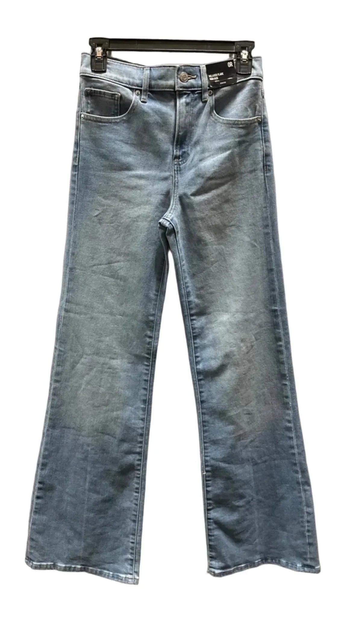 Jeans Flared By Express In Blue Denim, Size: 0