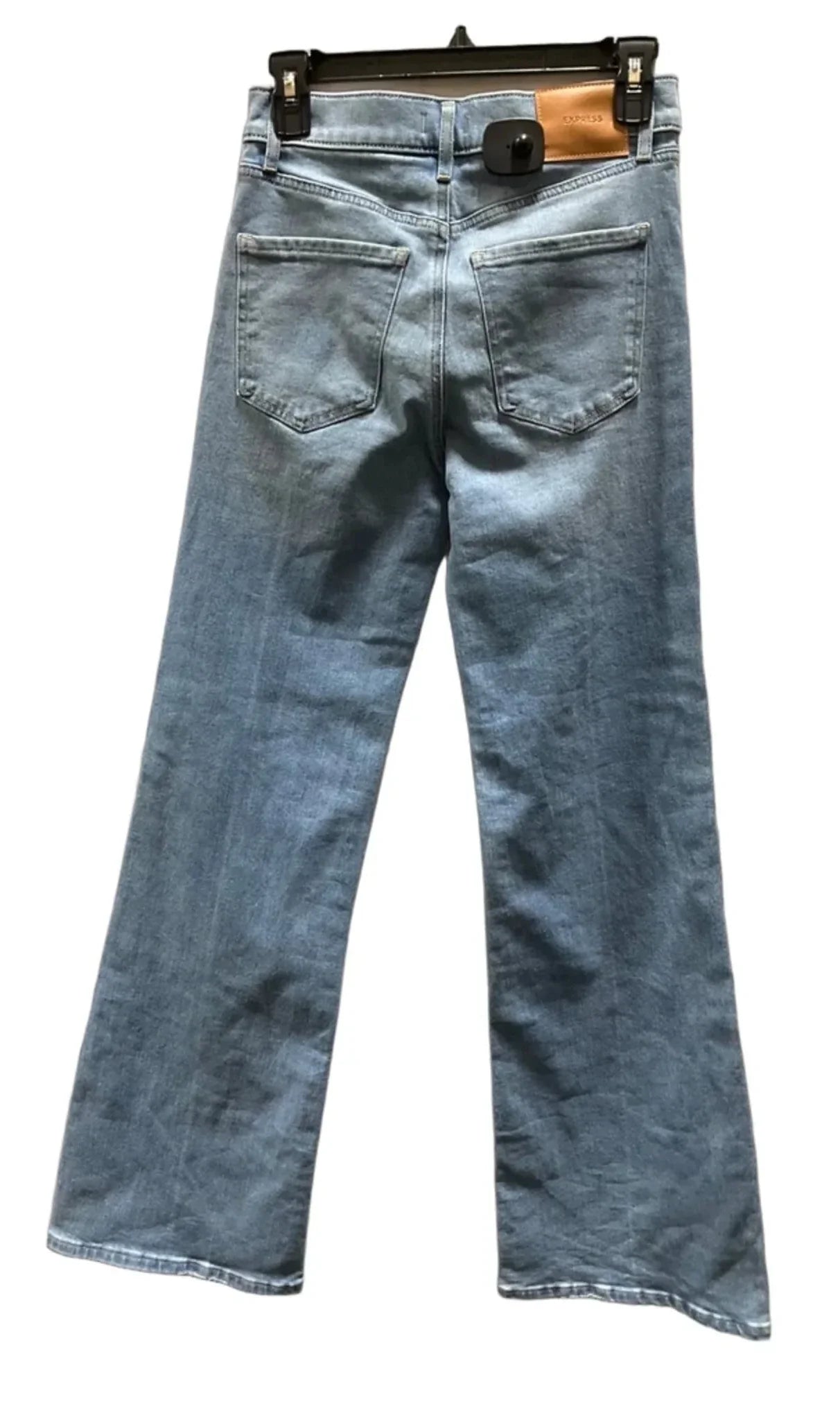Jeans Flared By Express In Blue Denim, Size: 0