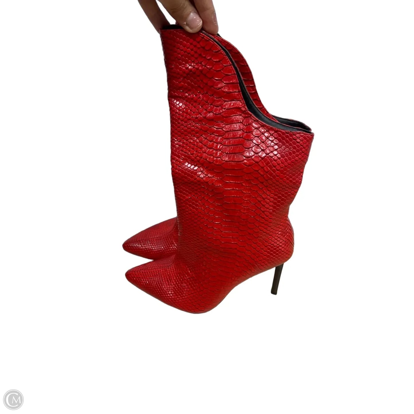 Boots Ankle Heels By Azalea Wang In Red, Size: 8.5