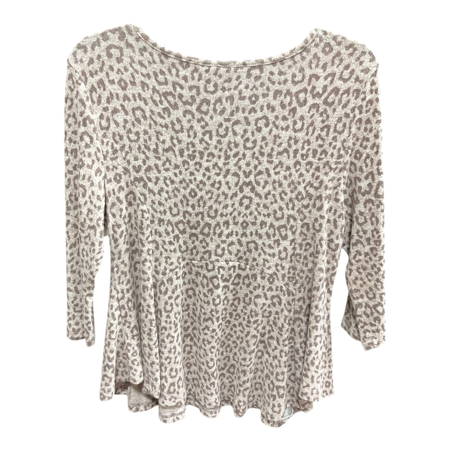 Top Long Sleeve By Bobeau In Animal Print, Size: M