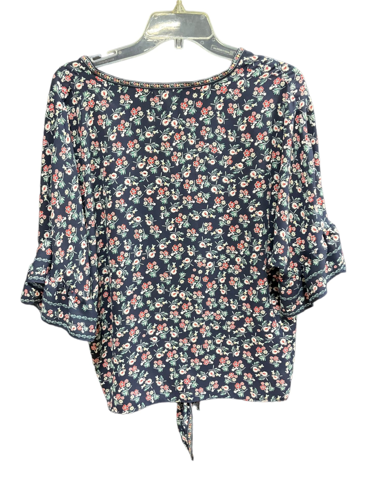 Floral Print Top Short Sleeve Max Studio, Size L