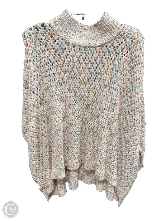 Poncho By Clothes Mentor In Orange, Size: Onesize