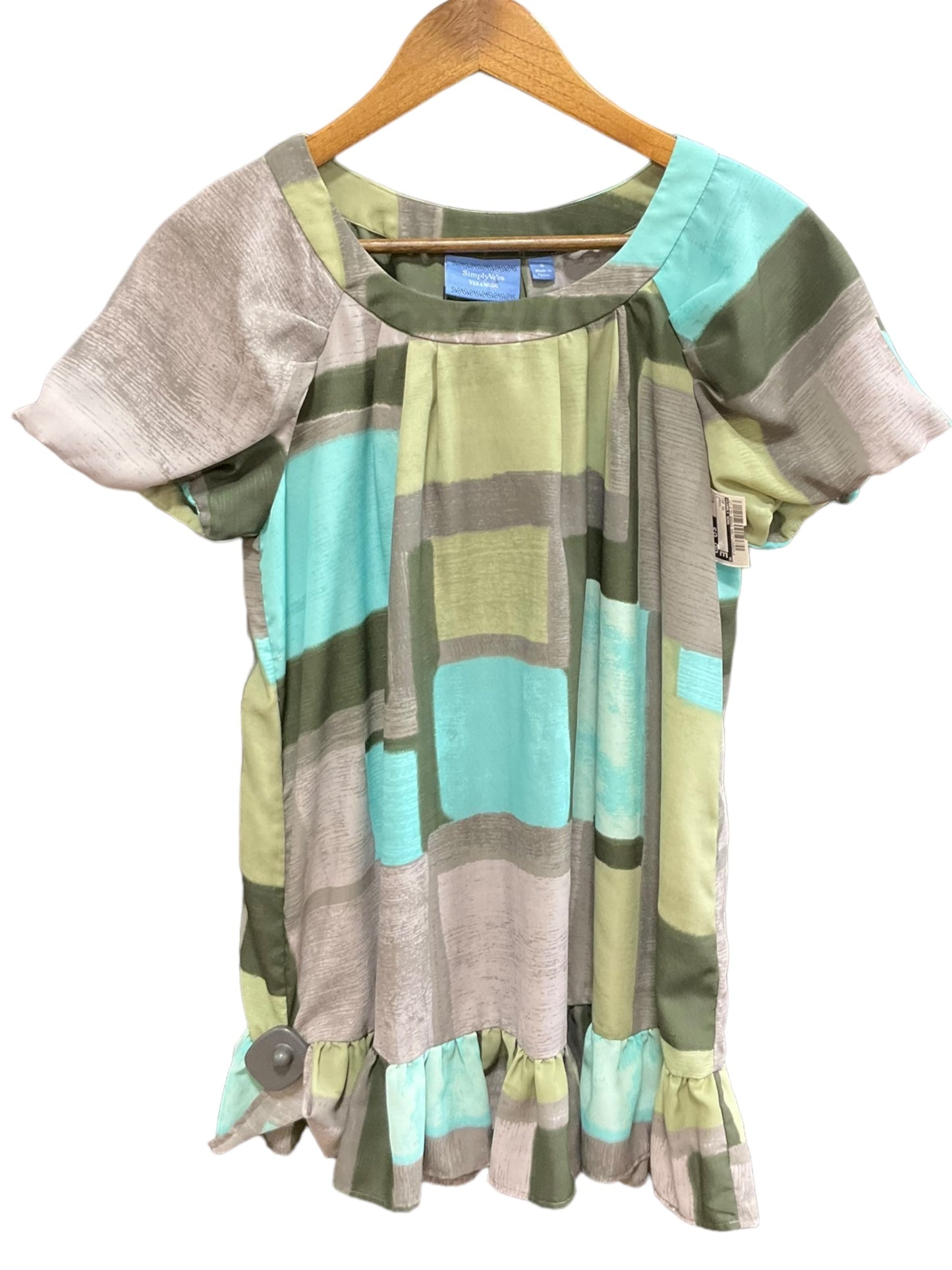 Green Top Short Sleeve Simply Vera, Size S