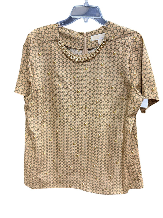 Top Short Sleeve By Michael By Michael Kors In Brown, Size: L