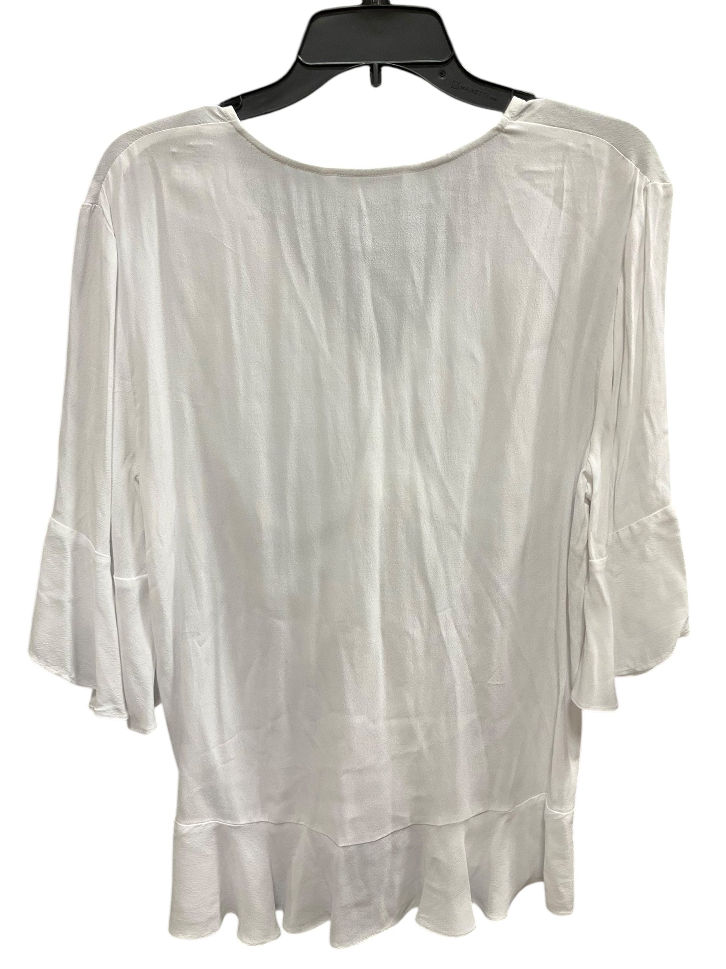 Top Short Sleeve By Clothes Mentor In White, Size: L