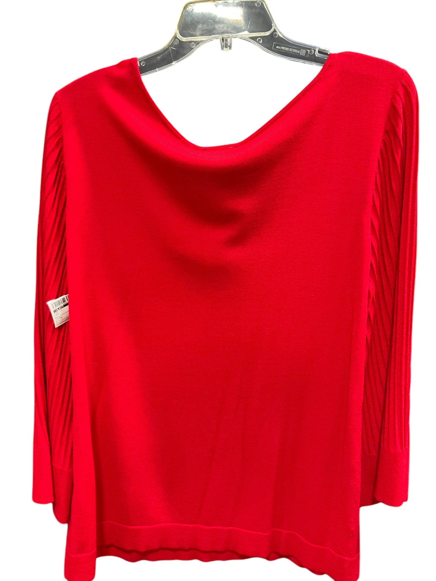 Top Long Sleeve By Talbots In Red, Size: L