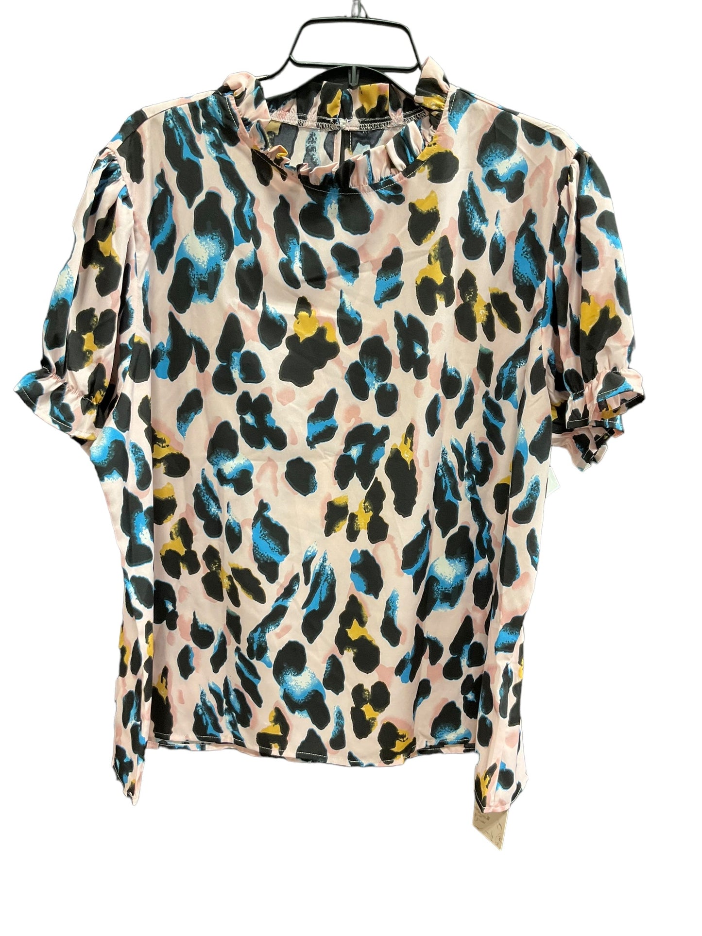 Animal Print Top Short Sleeve Shein, Size 2x