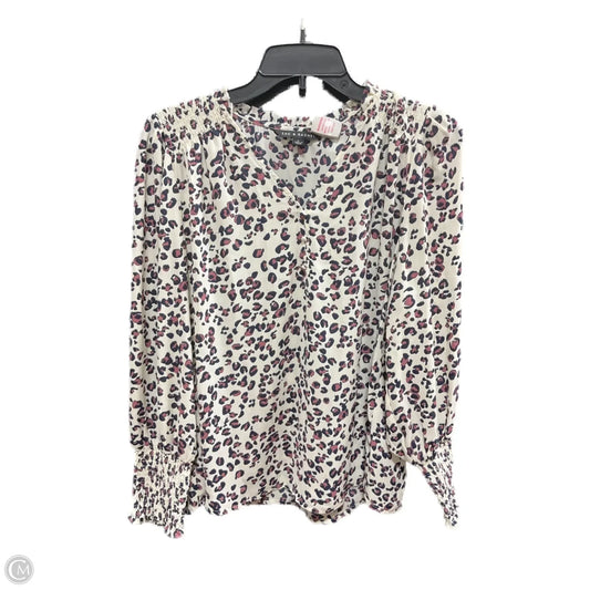 Top Long Sleeve By Zac And Rachel In Animal Print, Size: L