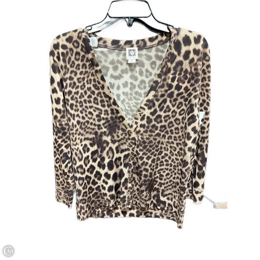 Top Long Sleeve By Anne Klein In Animal Print, Size: M
