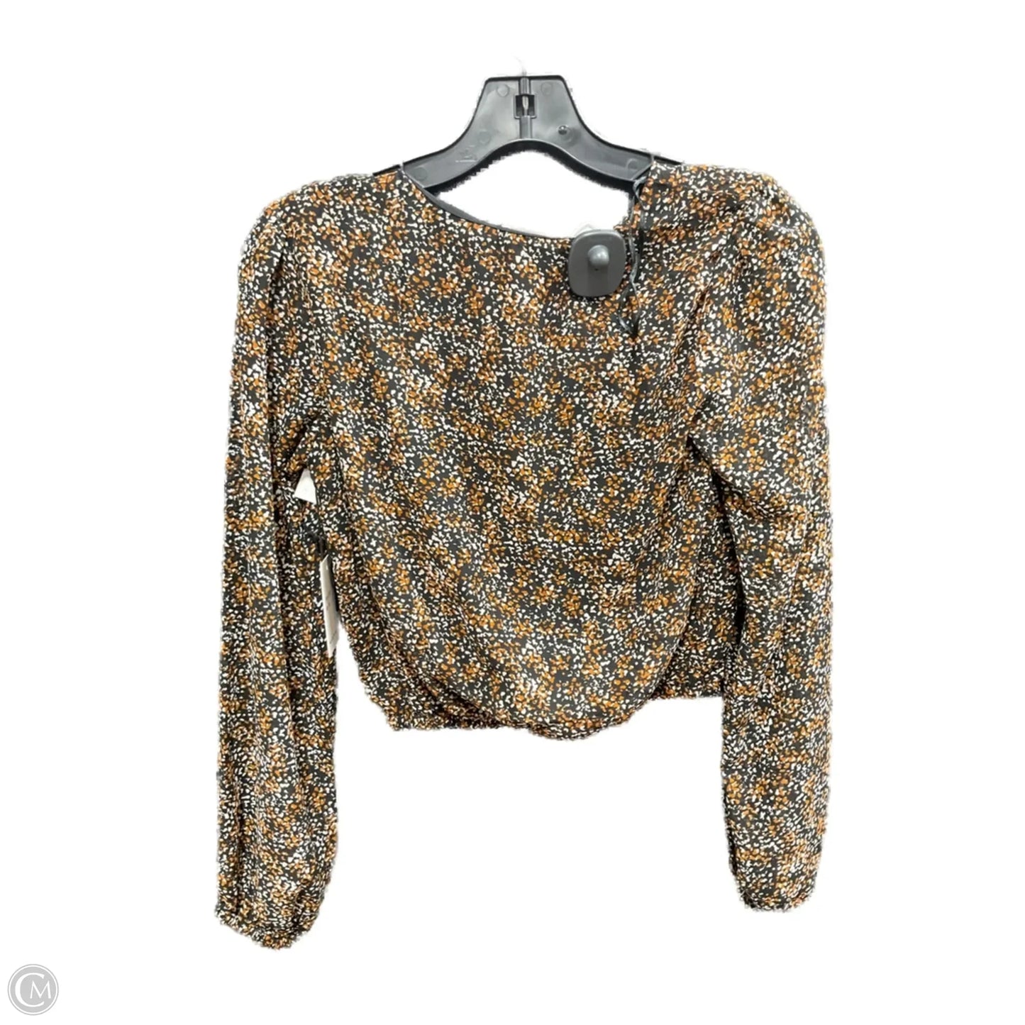 Top Long Sleeve By Japna In Orange & Tan, Size: Xs