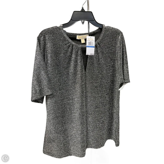Top Short Sleeve By Michael By Michael Kors In Silver, Size: Xl