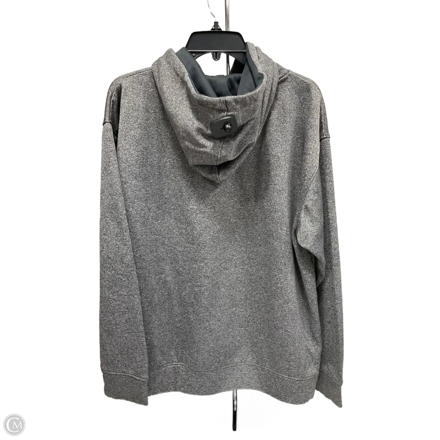 Athletic Top Long Sleeve Hoodie By Champion In Grey, Size: L