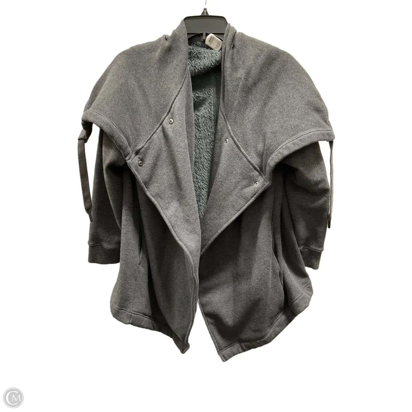 Athletic Sweatshirt Hoodie By Zella In Grey, Size: L