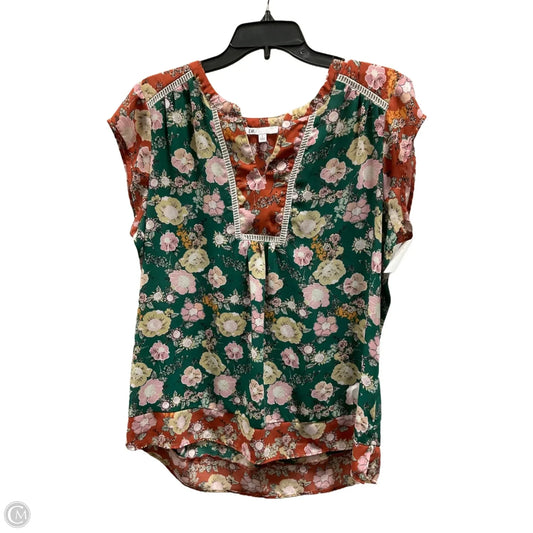 Top Short Sleeve By Dr2 In Floral Print, Size: L