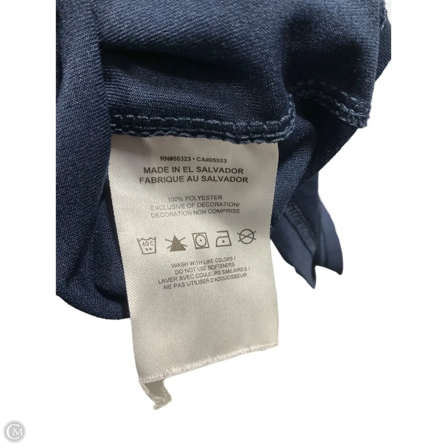 Athletic Top Short Sleeve By Nike In Blue, Size: S