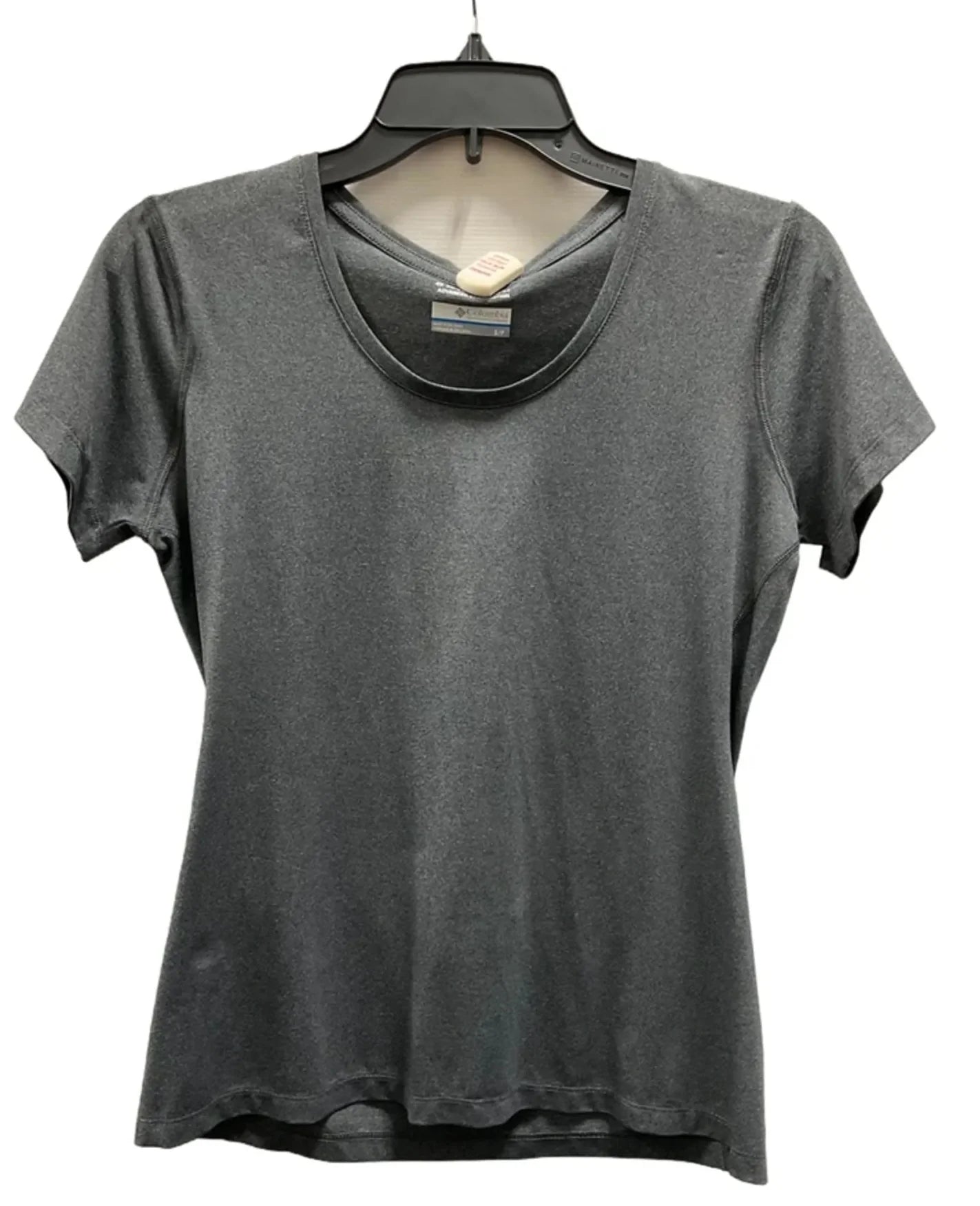 Athletic Top Short Sleeve By Columbia In Grey, Size: S