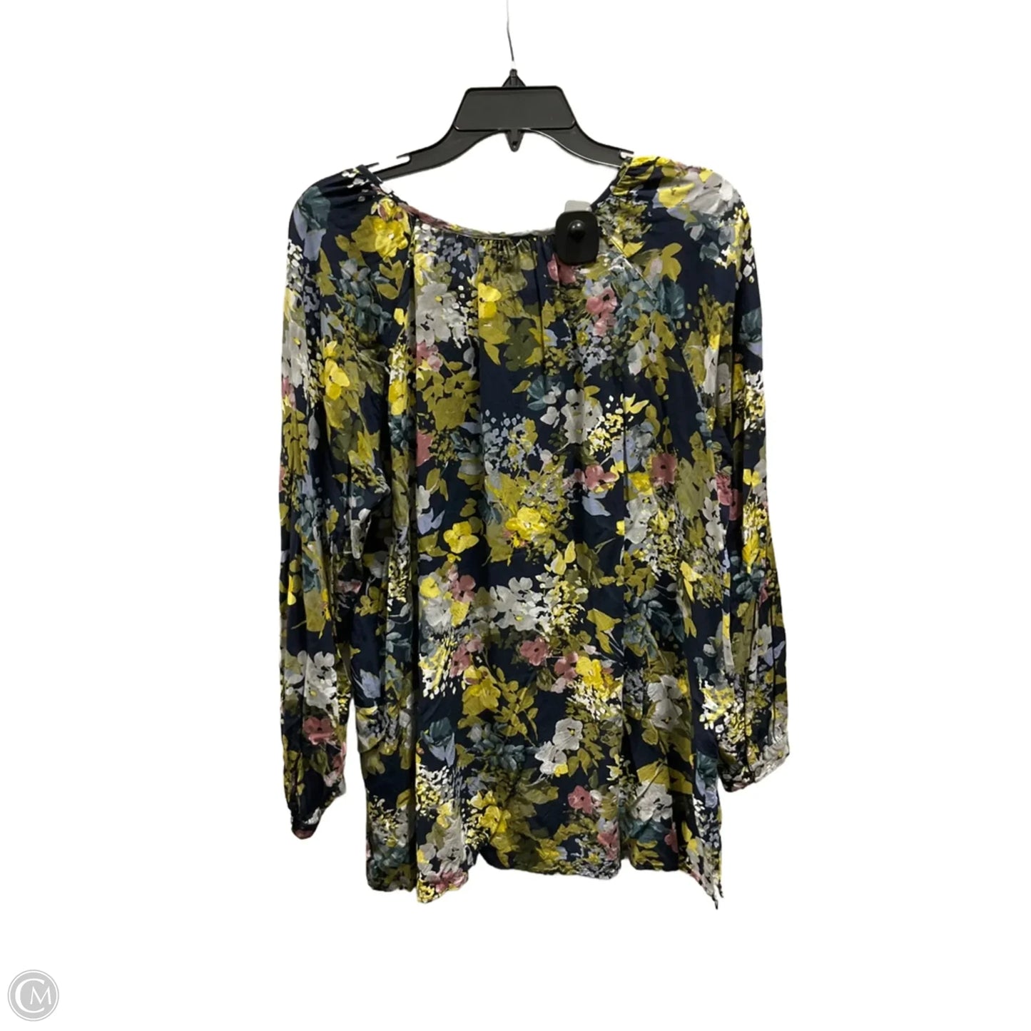 Top Long Sleeve By J. Jill In Floral Print, Size: Xl