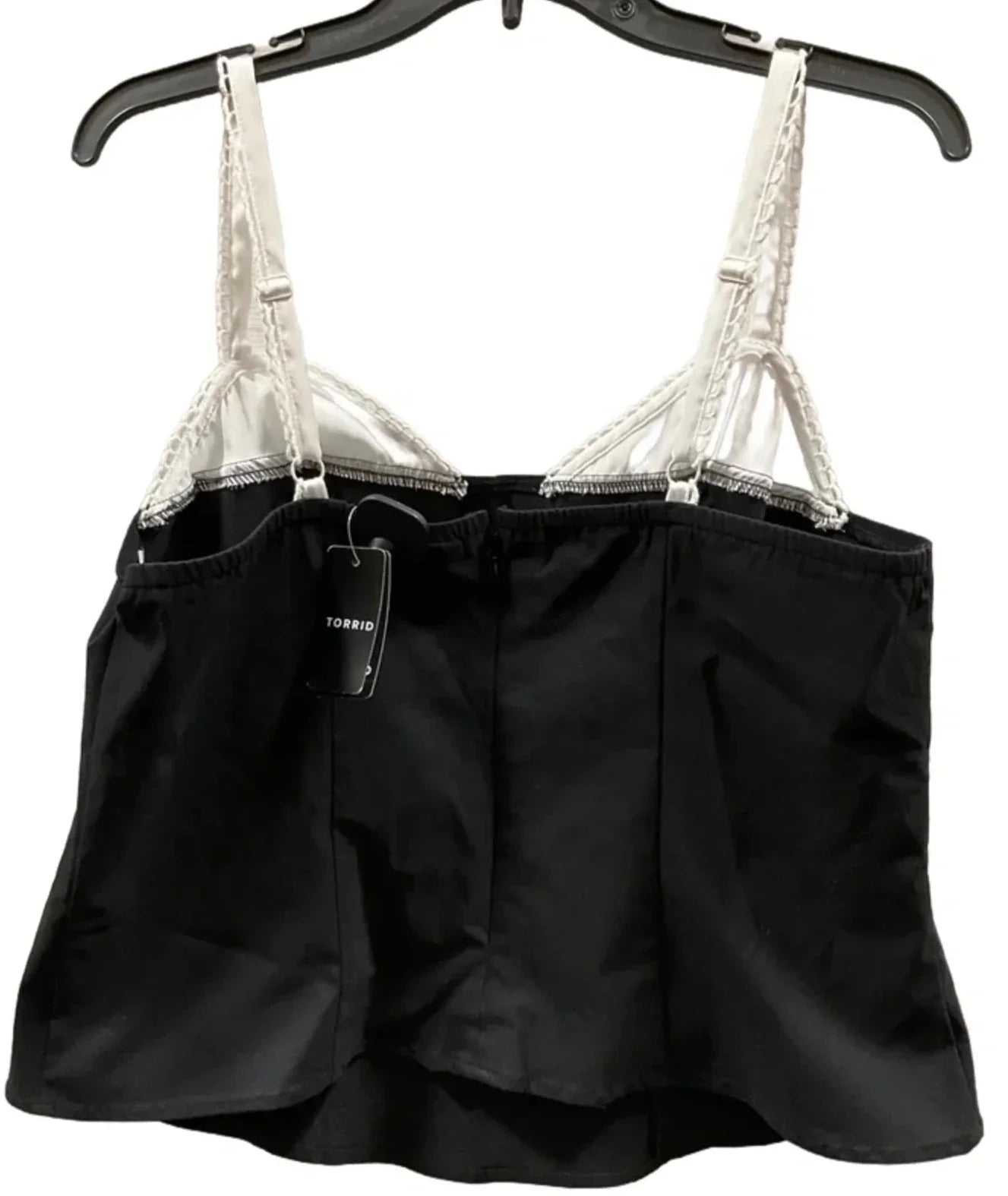 Top Sleeveless By Torrid In Black & White, Size: 14