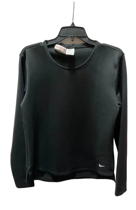 Athletic Top Long Sleeve Crewneck By Nike In Black, Size: M