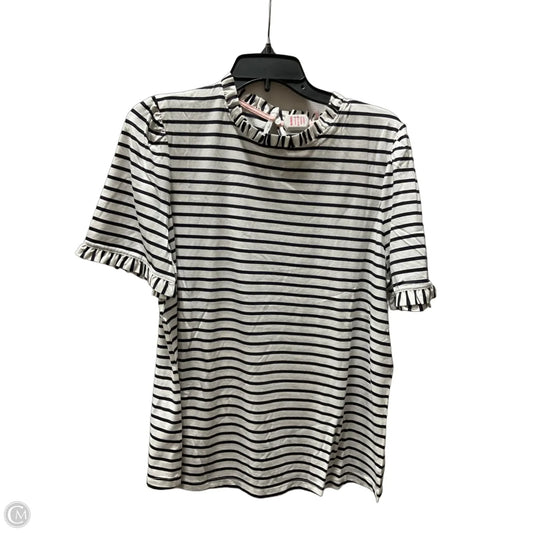 Top Short Sleeve By Boden In Striped Pattern, Size: 14