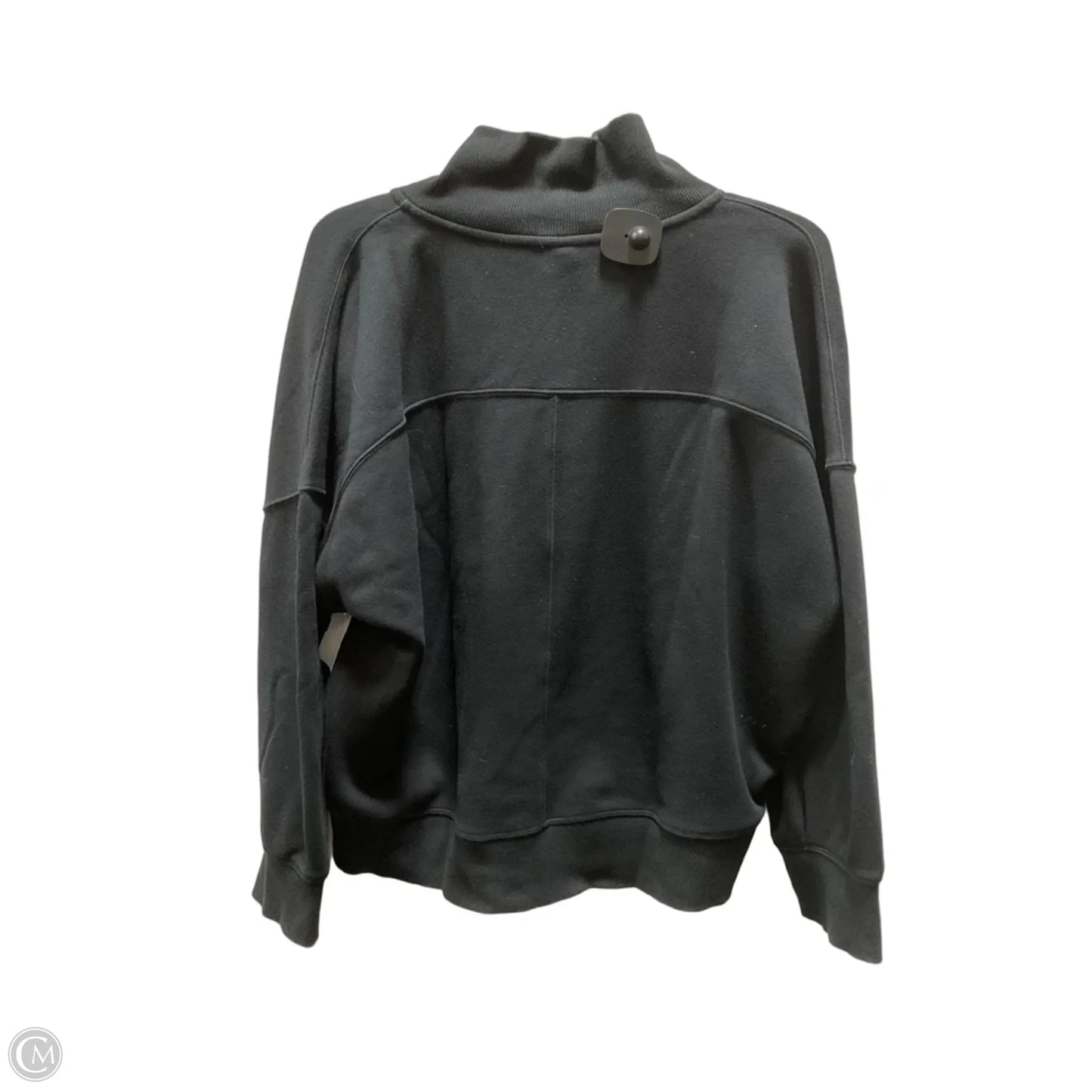 Athletic Top Long Sleeve Collar By Athleta In Black, Size: Lp