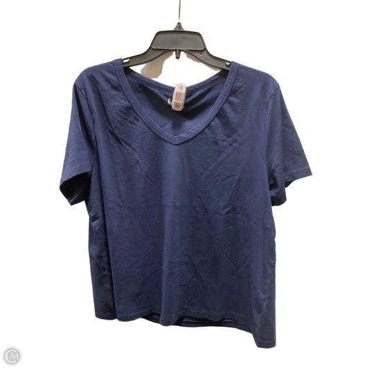 Top Short Sleeve By Gap In Navy, Size: Xl