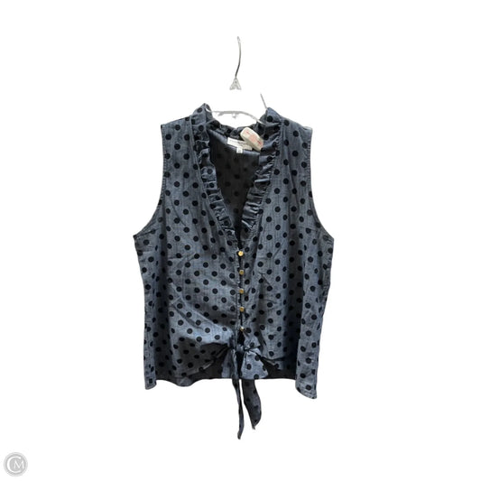 Top Sleeveless By Clothes Mentor In Polkadot Pattern, Size: Xs