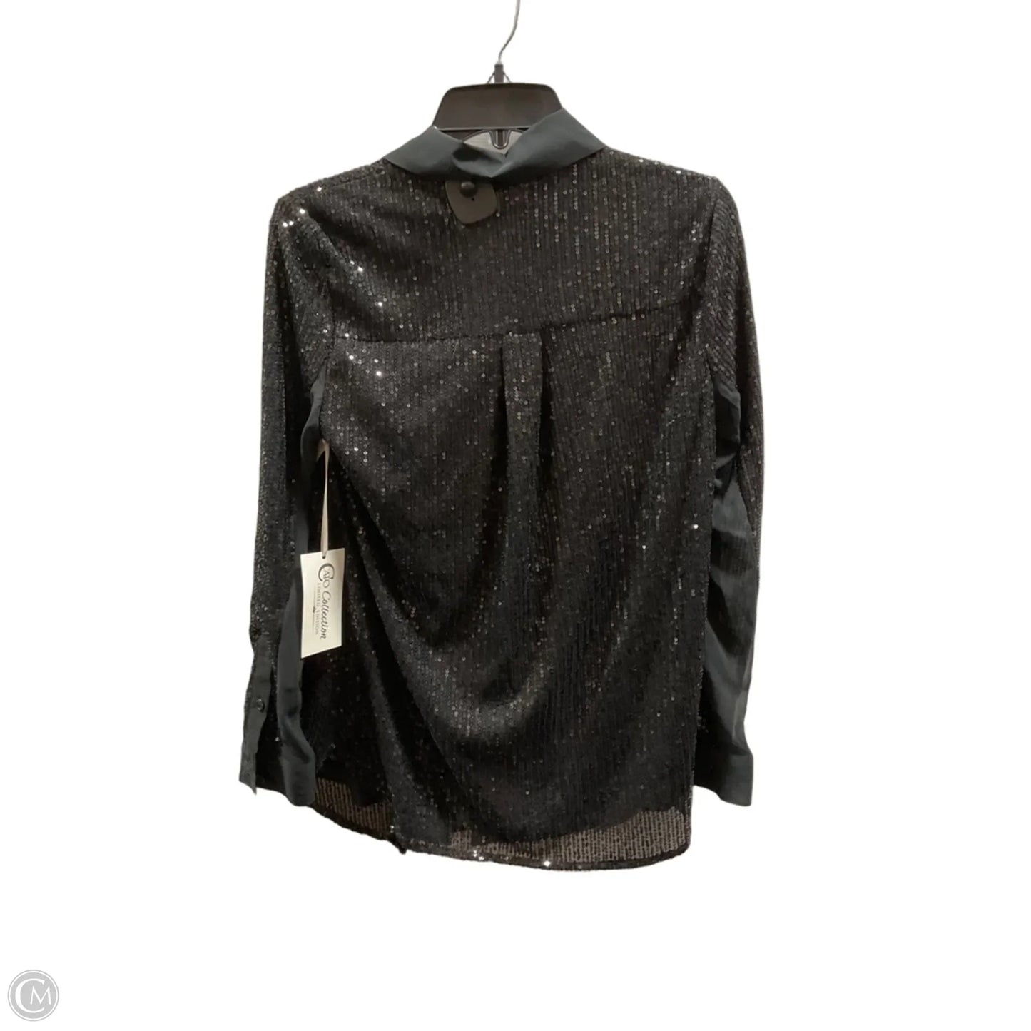 Blouse Long Sleeve By Cato In Black, Size: S