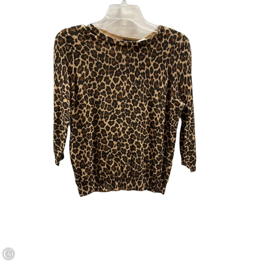 Top 3/4 Sleeve By Lands End In Animal Print, Size: Sp