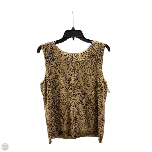 Top Sleeveless Basic By Judith Hart In Animal Print, Size: Xl
