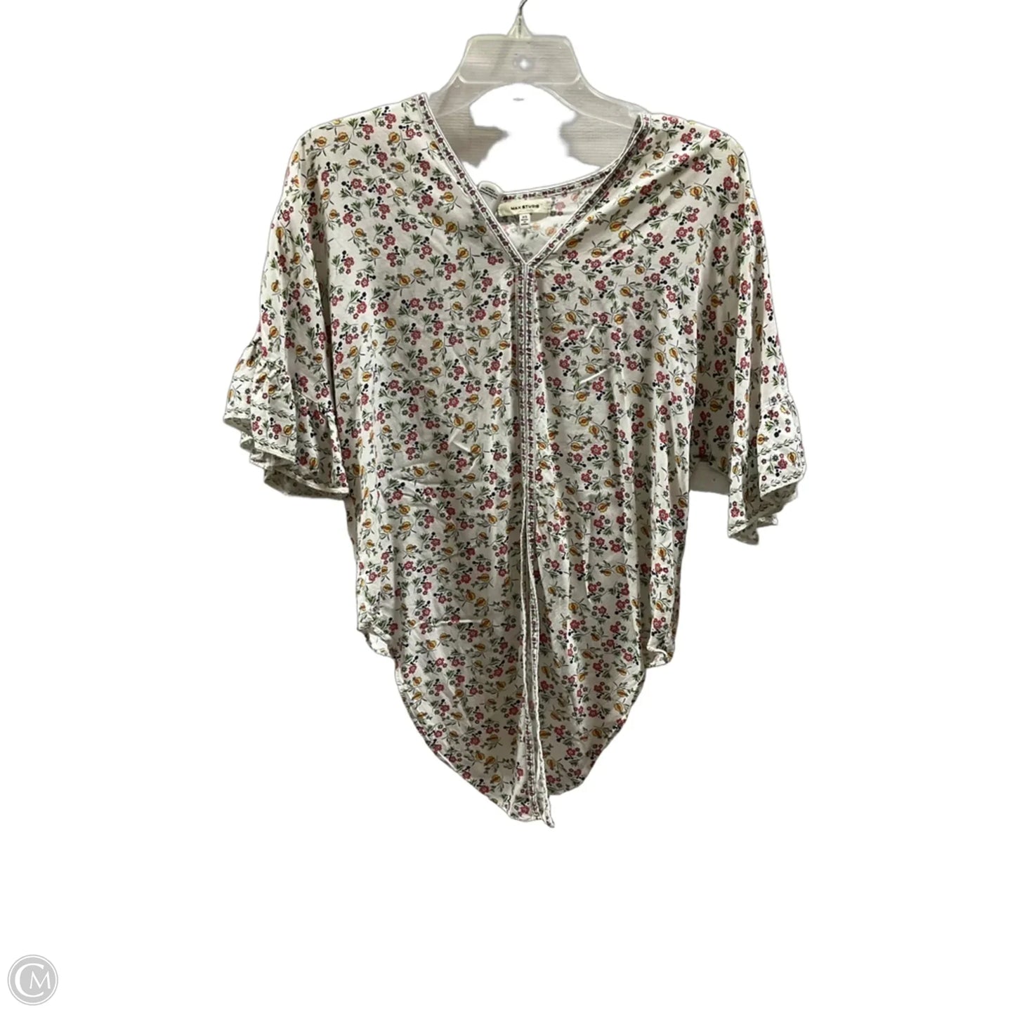 Top Short Sleeve By Max Studio In White, Size: Xs