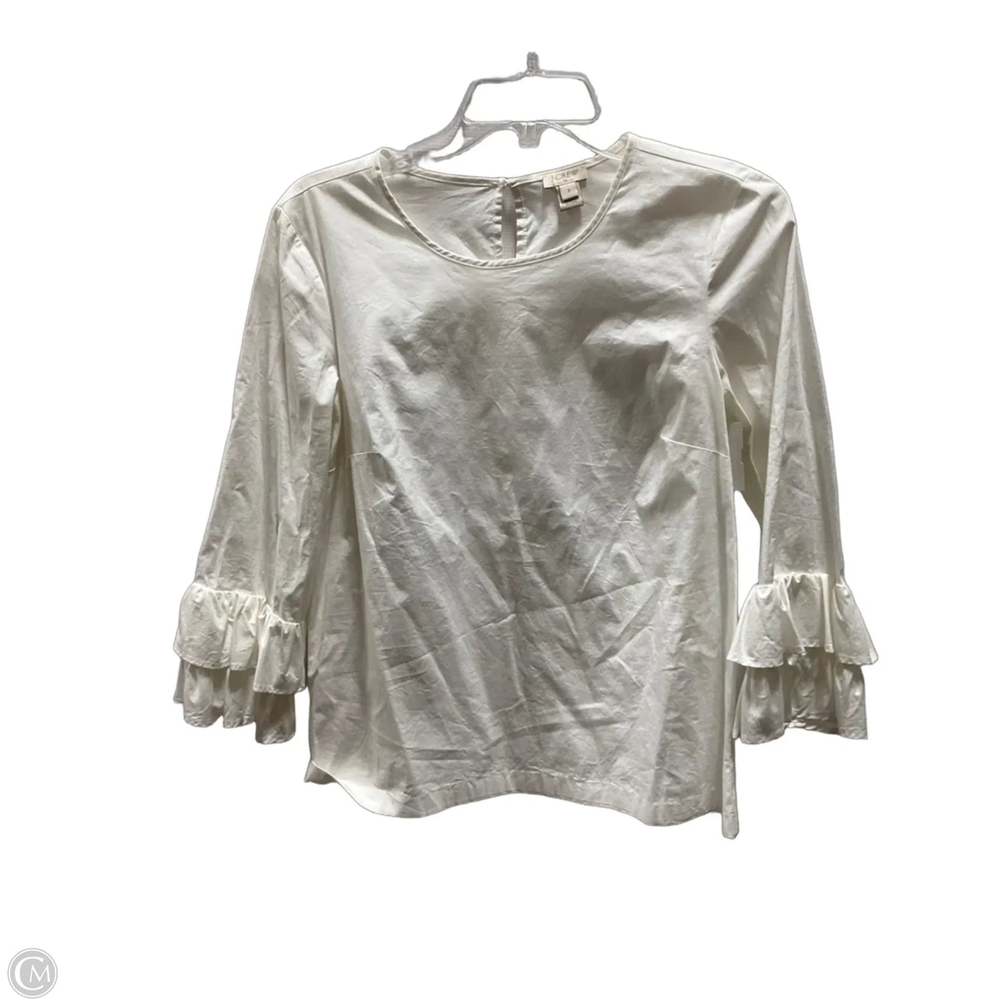 Top 3/4 Sleeve By J. Crew In White, Size: Xs