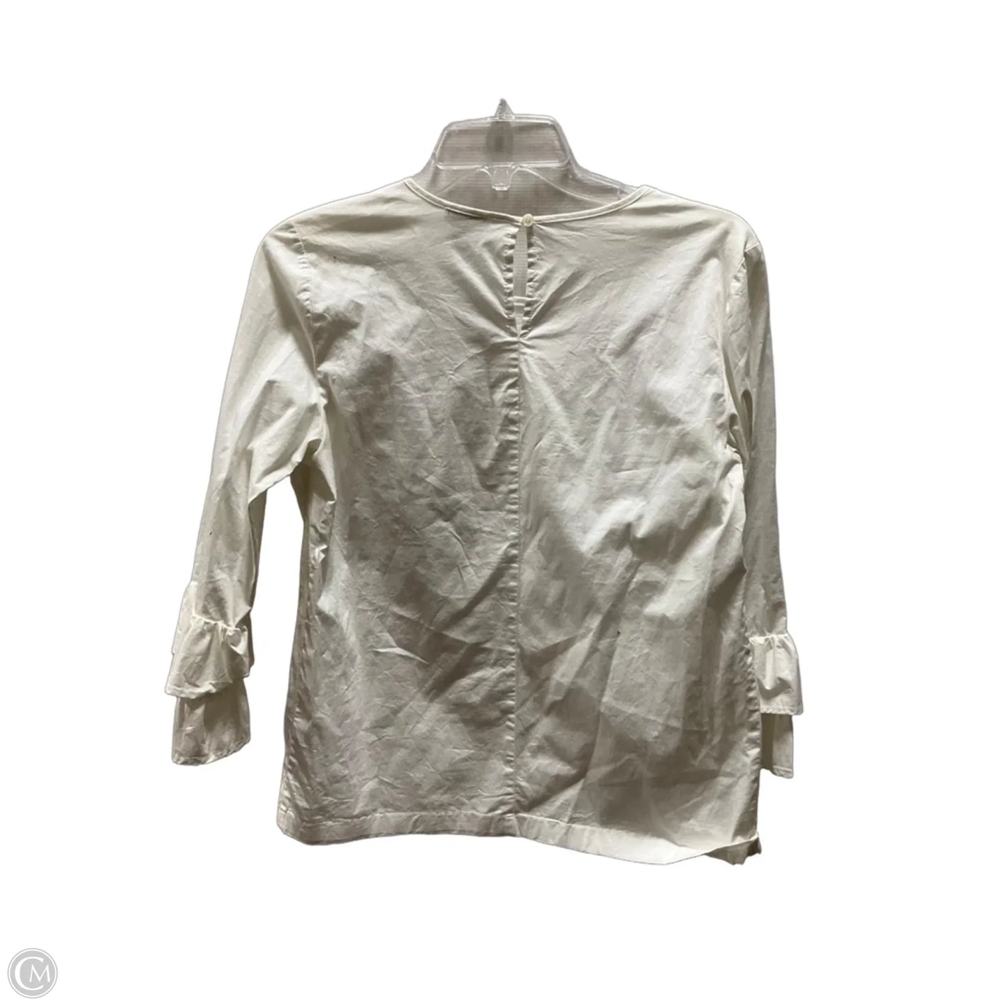 Top 3/4 Sleeve By J. Crew In White, Size: Xs