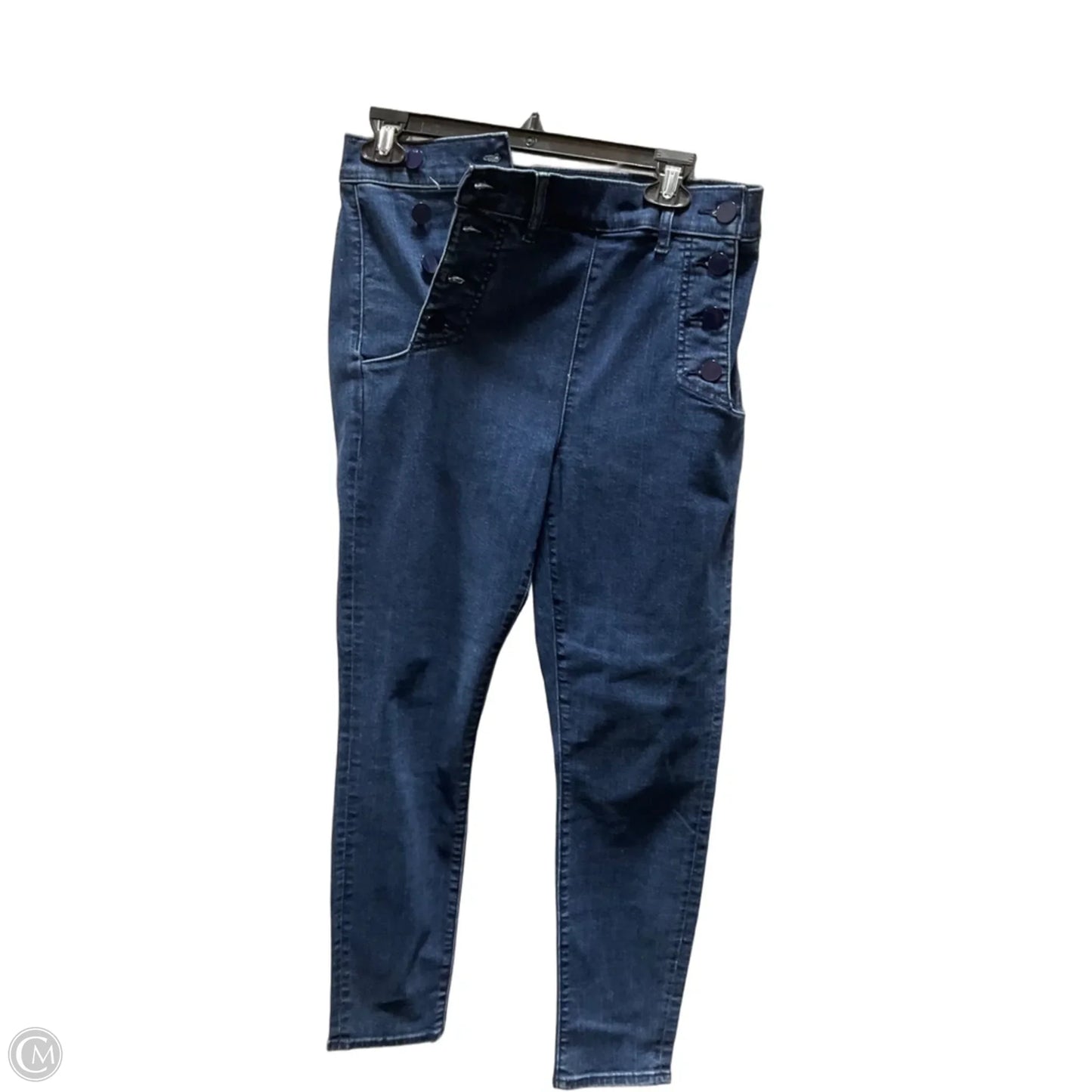Jeans Skinny By Loft In Blue Denim, Size: 6