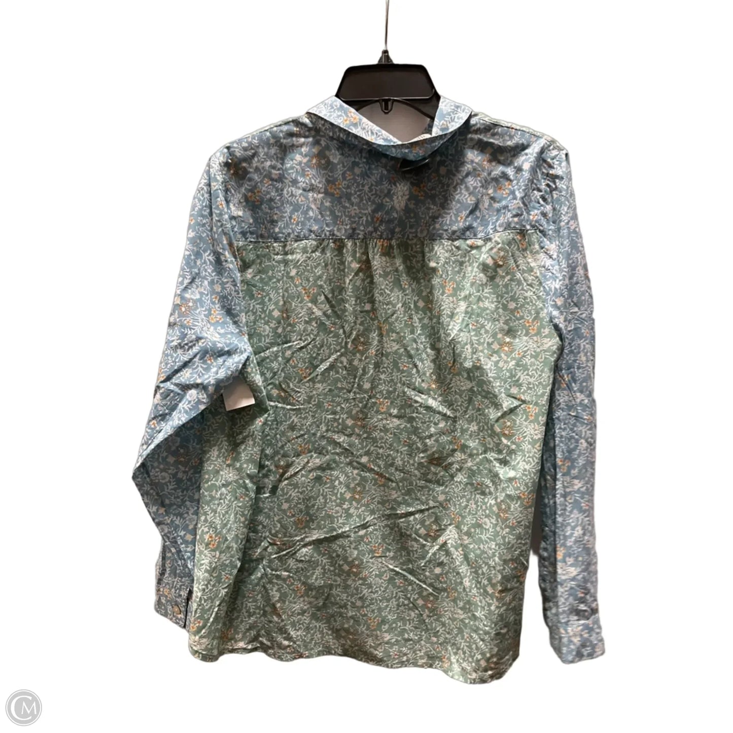 Blouse Long Sleeve By J. Jill In Green, Size: L