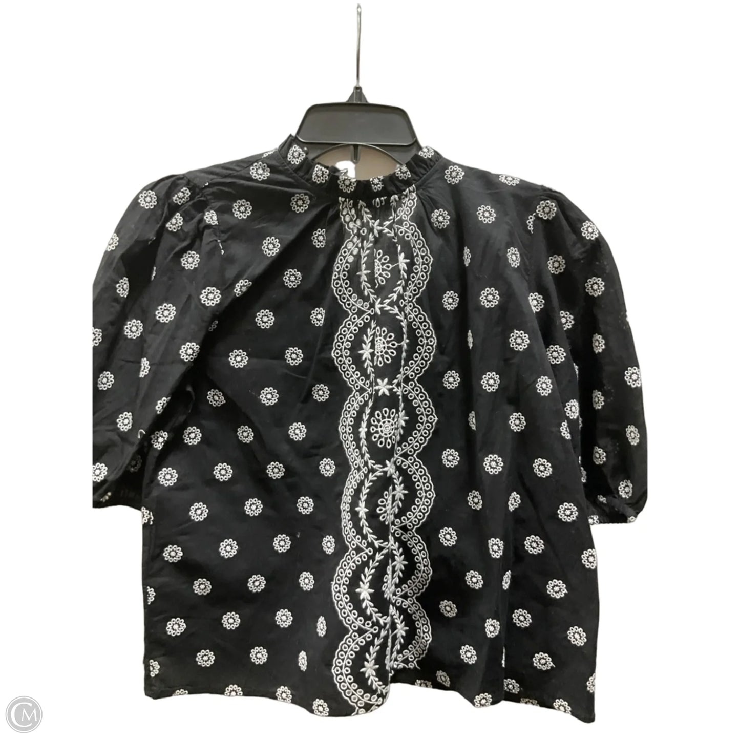 Top Short Sleeve By Loft In Black, Size: Xs