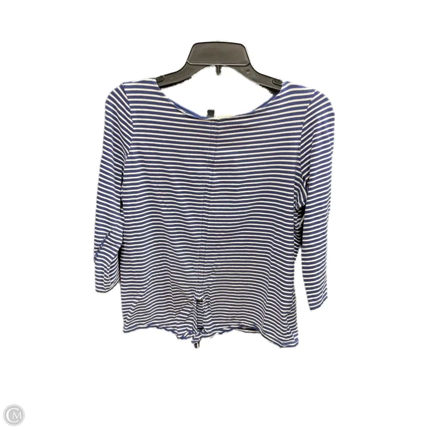 Top 3/4 Sleeve By Jones New York In Striped Pattern, Size: M