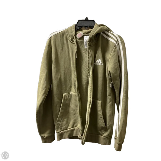 Athletic Jacket By Adidas In Green, Size: S