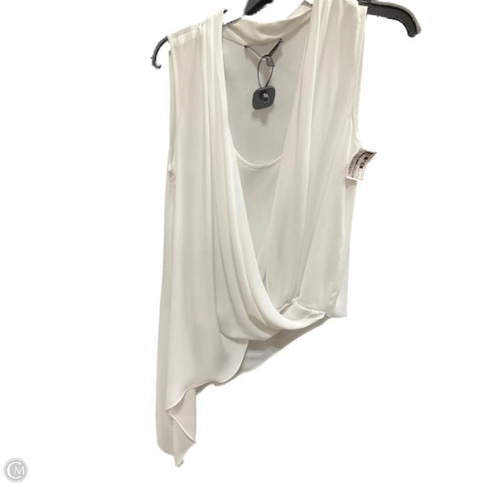 Top Sleeveless By Bcbgmaxazria In White, Size: S